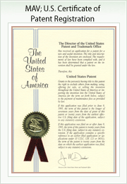 MAV U.s Certification of patent Registration